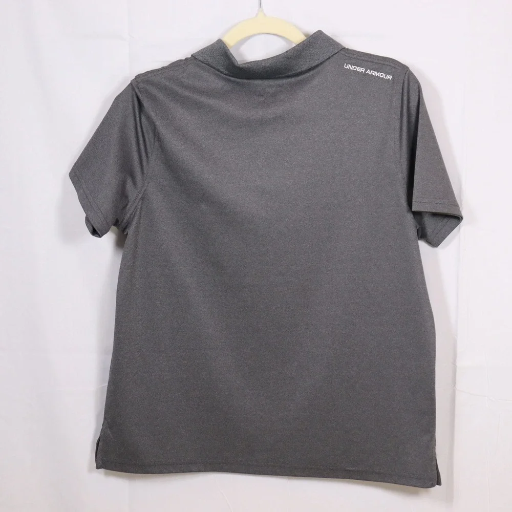 Under Armour Polo Shirt YXL Gray Boys Performance‎ Golf Top
